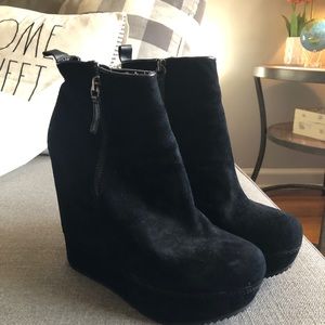Suede wedge black Aldo shoes